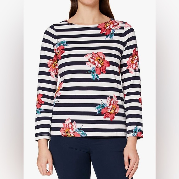 NWT Joules Women's Harbour Print Long Sleeve Jersey Top - Picture 1 of 8